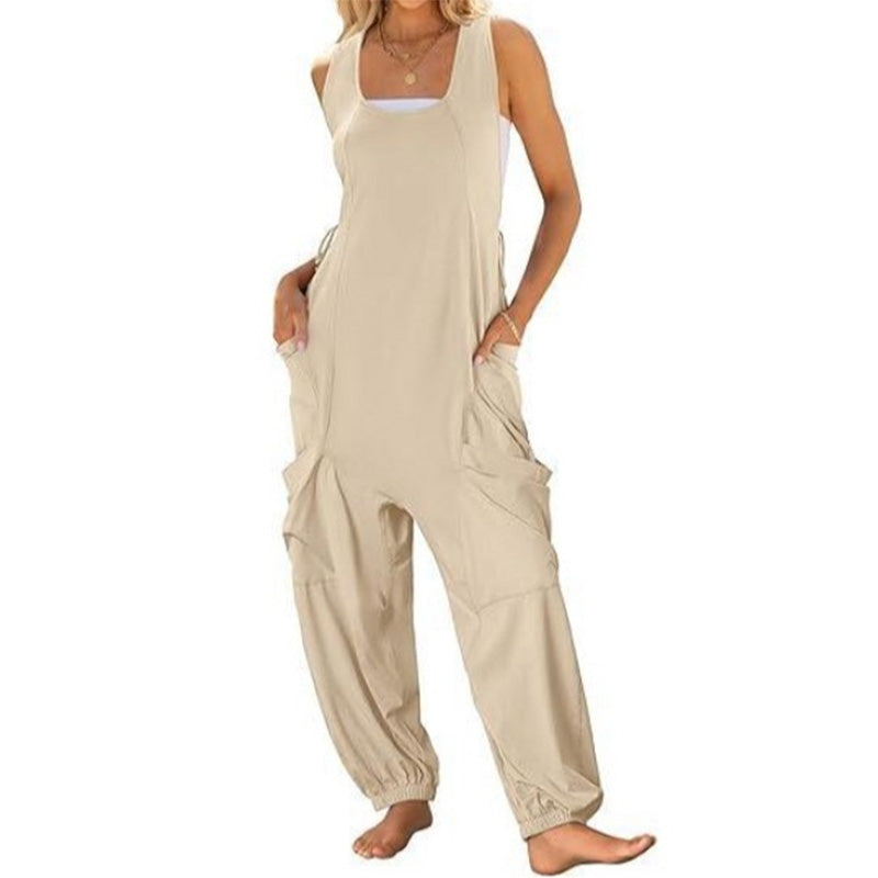 🔥Heißer Verkauf🔥 - Ärmelloser Baggy-Jumpsuit für Damen🎀