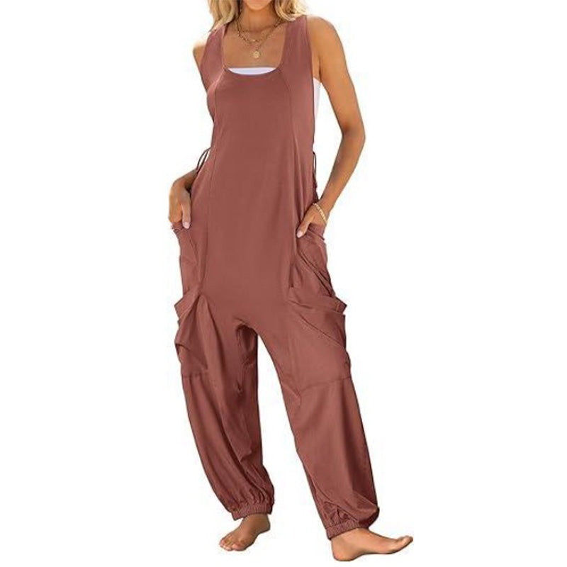 🔥Heißer Verkauf🔥 - Ärmelloser Baggy-Jumpsuit für Damen🎀