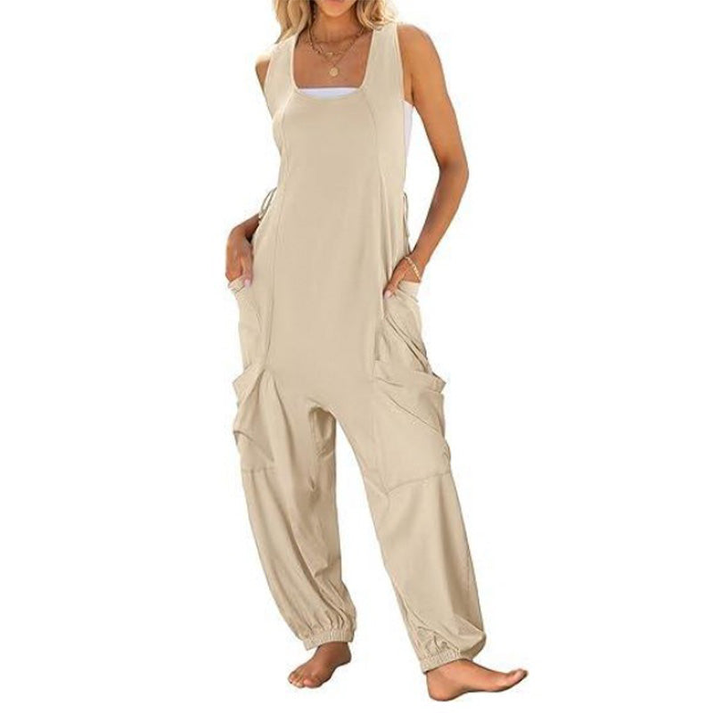 🔥Heißer Verkauf🔥 - Ärmelloser Baggy-Jumpsuit für Damen🎀