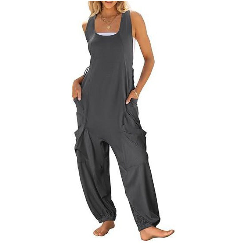 🔥Heißer Verkauf🔥 - Ärmelloser Baggy-Jumpsuit für Damen🎀