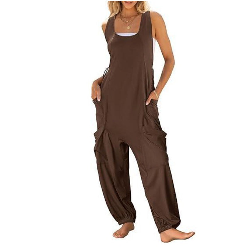 🔥Heißer Verkauf🔥 - Ärmelloser Baggy-Jumpsuit für Damen🎀