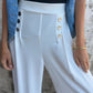 Lockere Hose mit weitem Bein und elastischer Taille