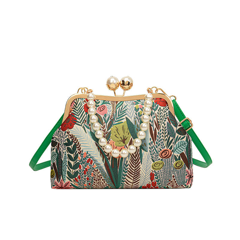 💕2025 Neuerscheinung💕Damenhandtasche im Vintage-Stil mit Blumenstickerei