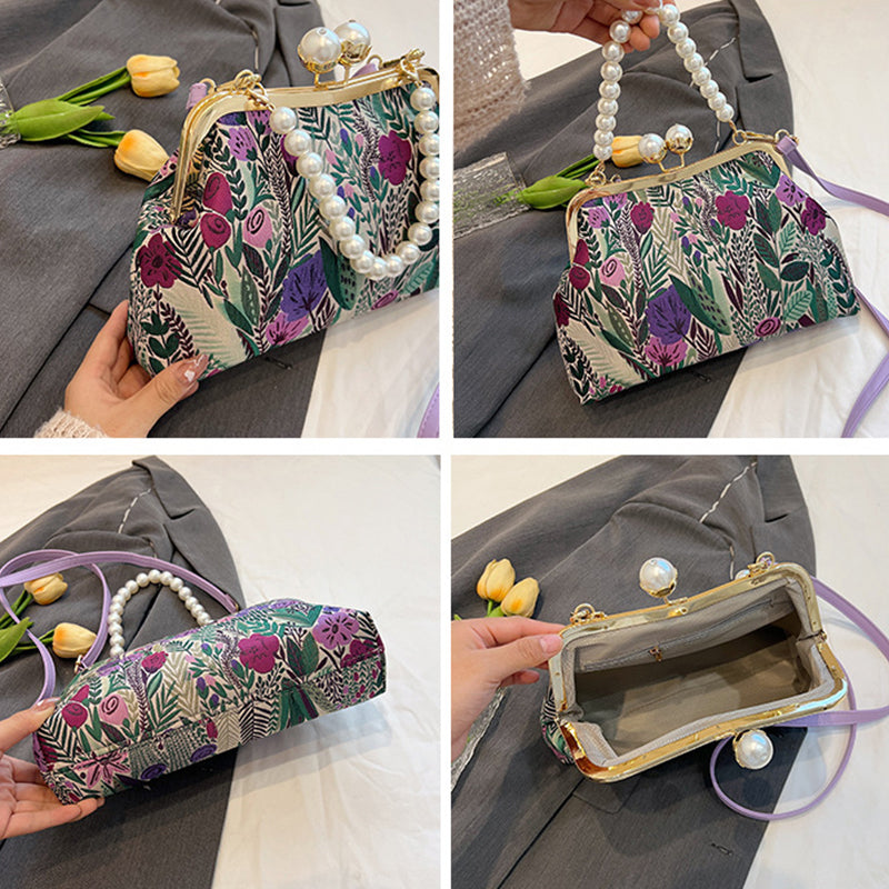💕2025 Neuerscheinung💕Damenhandtasche im Vintage-Stil mit Blumenstickerei