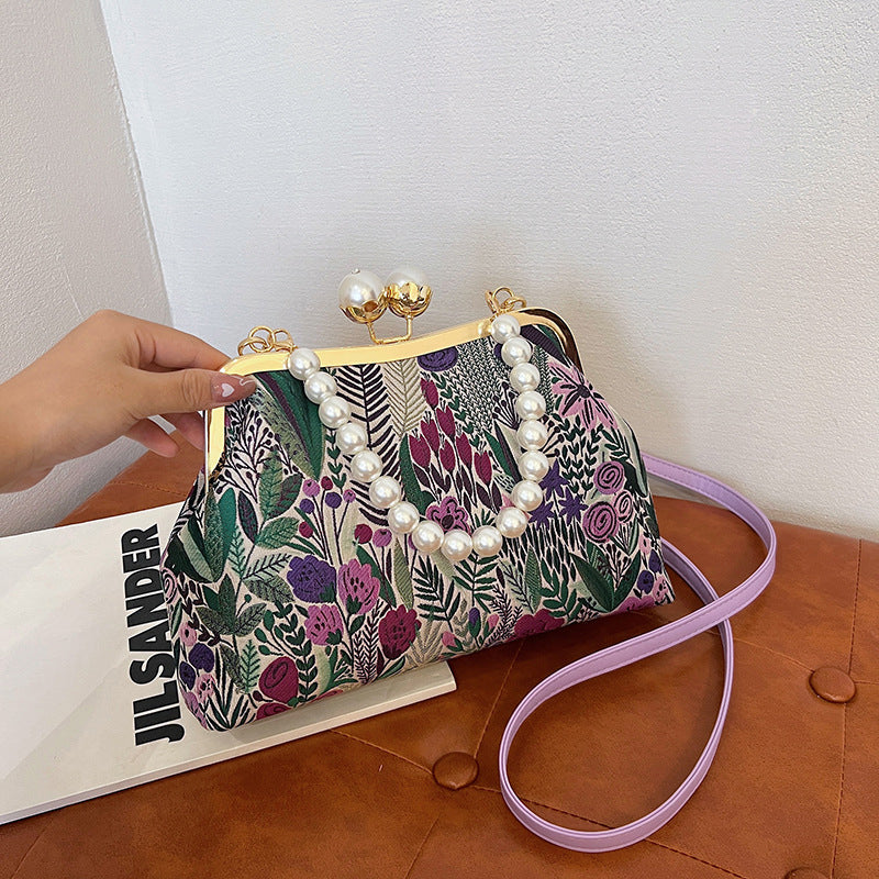 💕2025 Neuerscheinung💕Damenhandtasche im Vintage-Stil mit Blumenstickerei