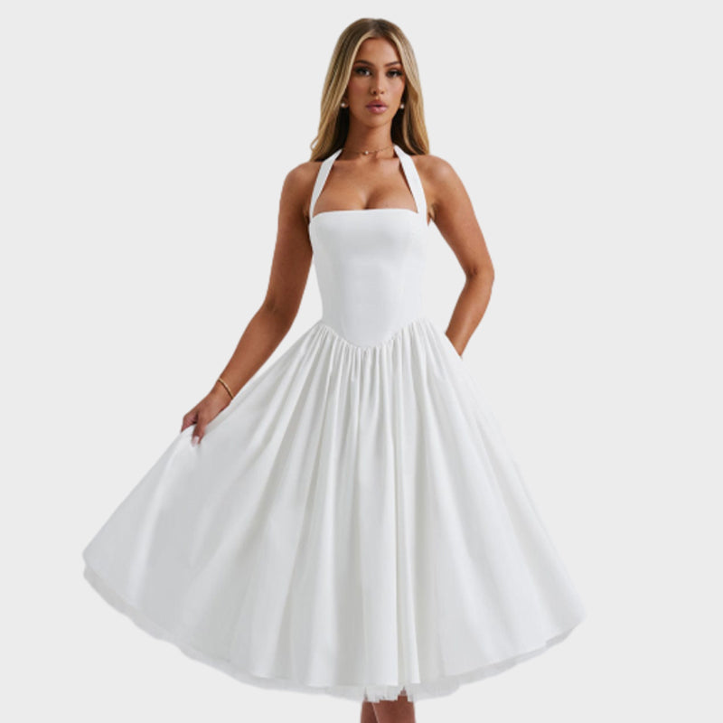 Damen Neckholder Partykleid