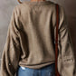 Pullover mit Rundhalsausschnitt und Kunstperlen für Damen