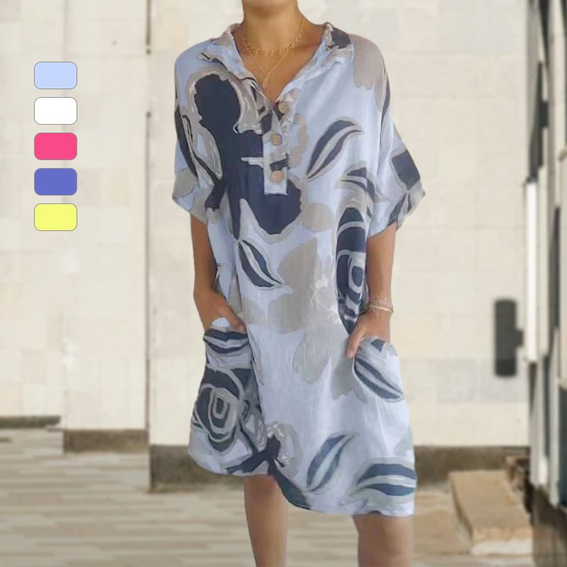 😘Lässiges, elegantes Kleid mit Aufdruck für Damen