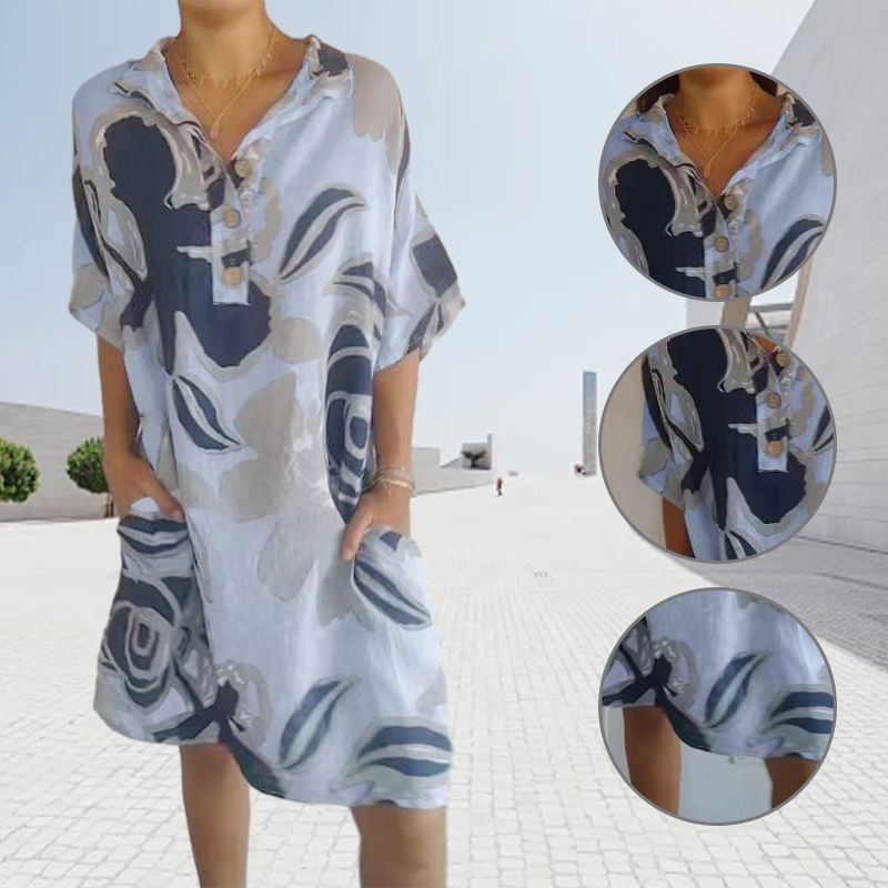 😘Lässiges, elegantes Kleid mit Aufdruck für Damen