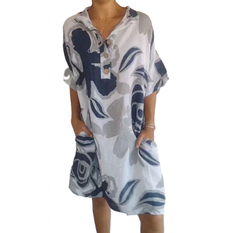 😘Lässiges, elegantes Kleid mit Aufdruck für Damen