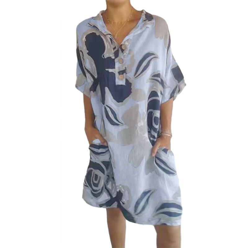 😘Lässiges, elegantes Kleid mit Aufdruck für Damen
