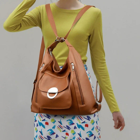 Damen-Convertible stilvolle PU-Ledertasche mit mehreren Fächern