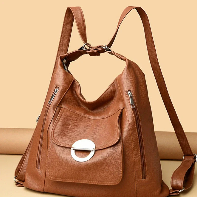 Damen-Convertible stilvolle PU-Ledertasche mit mehreren Fächern