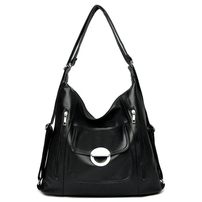 Damen-Convertible stilvolle PU-Ledertasche mit mehreren Fächern