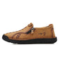 Herren Casual Kunstleder Slip-On Reißverschluss Schuhe