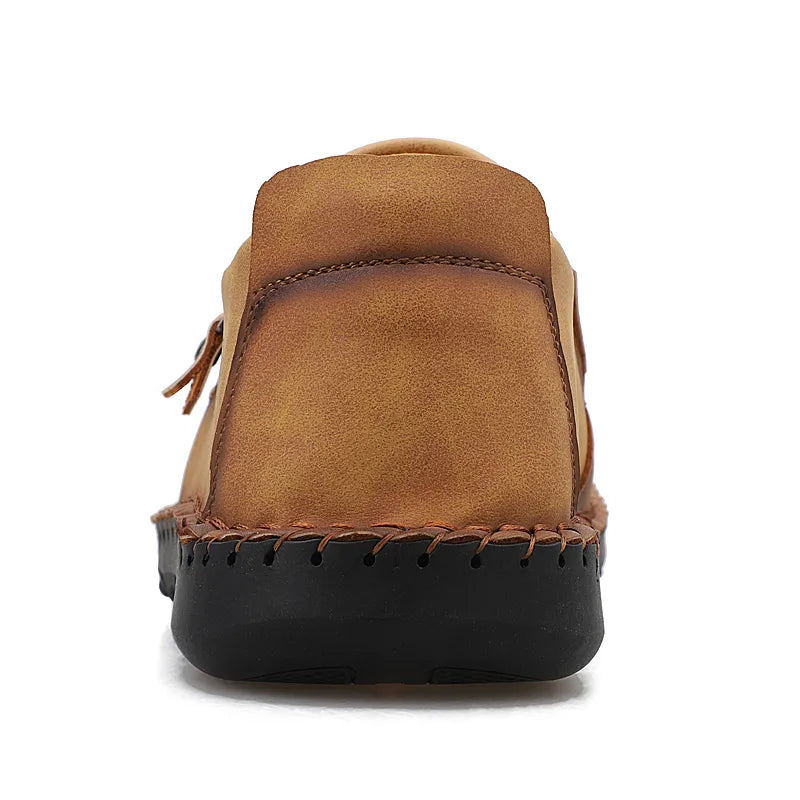 Herren Casual Kunstleder Slip-On Reißverschluss Schuhe