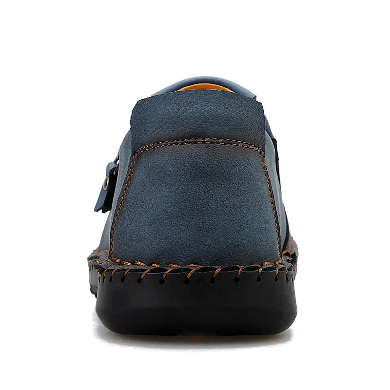 Herren Casual Kunstleder Slip-On Reißverschluss Schuhe