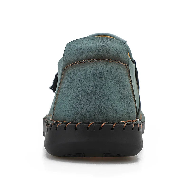 Herren Casual Kunstleder Slip-On Reißverschluss Schuhe