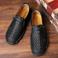 Herren Casual Kunstleder Slip-On Reißverschluss Schuhe