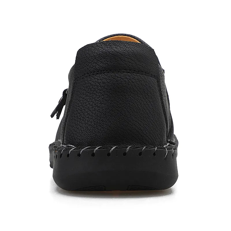 Herren Casual Kunstleder Slip-On Reißverschluss Schuhe