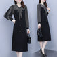 Elegant A-Line Dress with Bow Tie