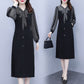 Elegant A-Line Dress with Bow Tie
