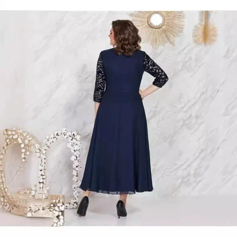 👗✨Elegance Spitzenkleid in Übergröße