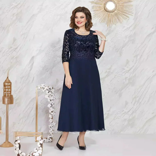 👗✨Elegance Spitzenkleid in Übergröße