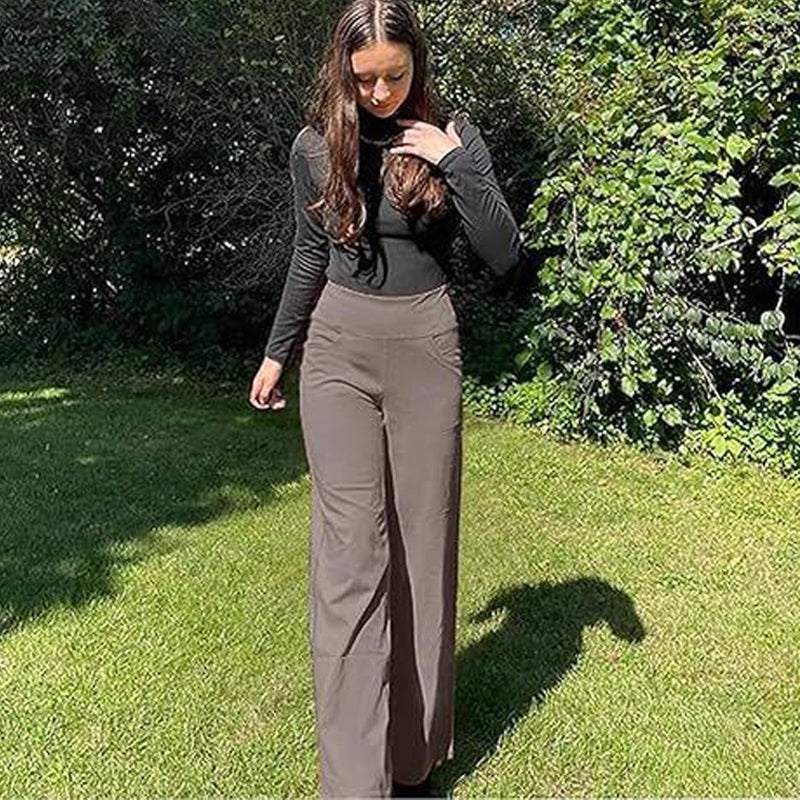 🔥🌹Bestseller👉Stretch-Yoga-Loungehose mit weitem Bein und Taschen für Damen💞💐