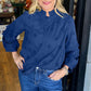 💖Begrenzter Verkauf 50 % RABATT💖Lockere Bluse mit Rollkragen und Rüschen für Damen