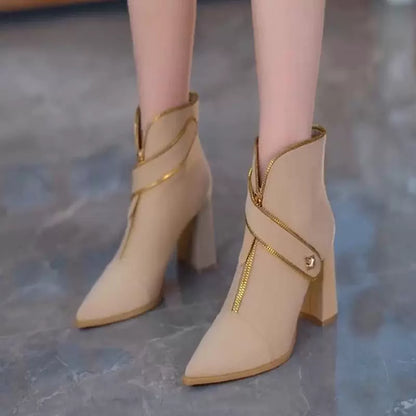 Modische Stiefeletten mit Reißverschluss für Damen