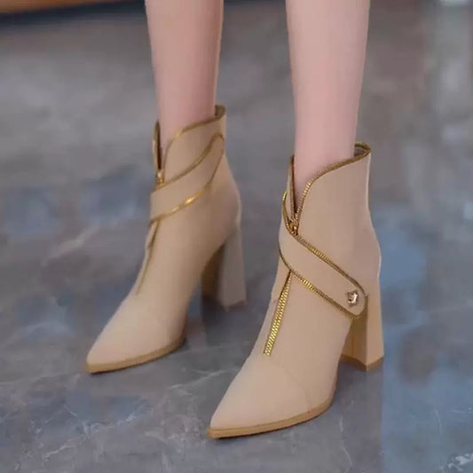 Modische Stiefeletten mit Reißverschluss für Damen