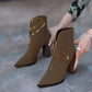 Modische Stiefeletten mit Reißverschluss für Damen
