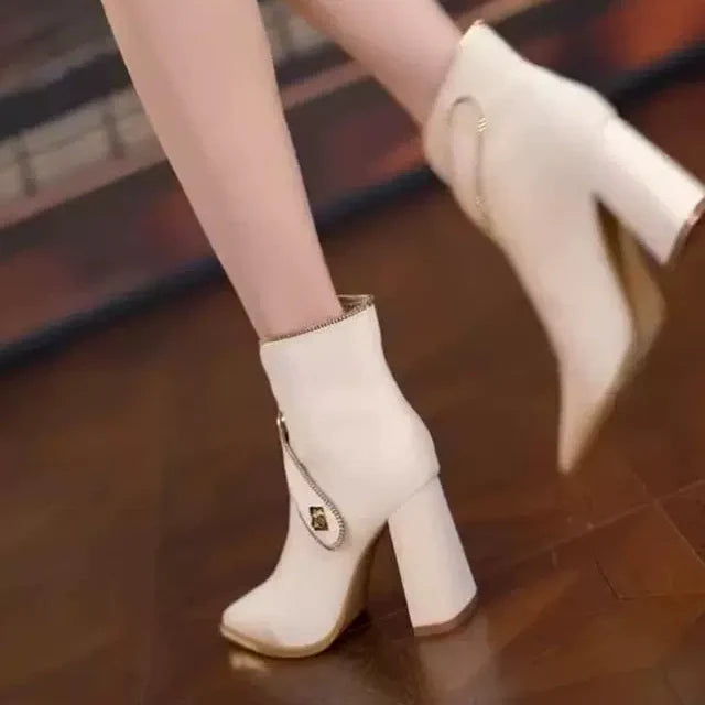 Modische Stiefeletten mit Reißverschluss für Damen