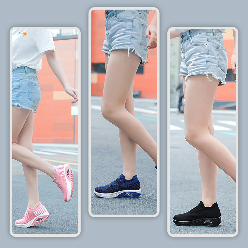 Luftgepolsterte Slip-On-Sneakers für Frauen