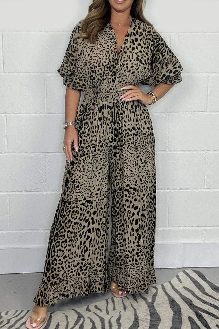 🔥🐆LETZTER TAG 50 % RABATT👗Leopardenmuster locker zusammen