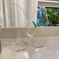 Transparente Schmetterling inspirierte dekorative Vase