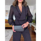 🥰Frühjahrsverkauf 50% RABATT💋Elegantes schwarzes Perlentop und breiter Schlauch (2-teiliges Set)