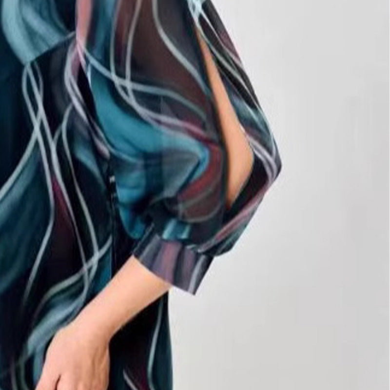 Damenmode Atmungsaktives, lockeres Kleid