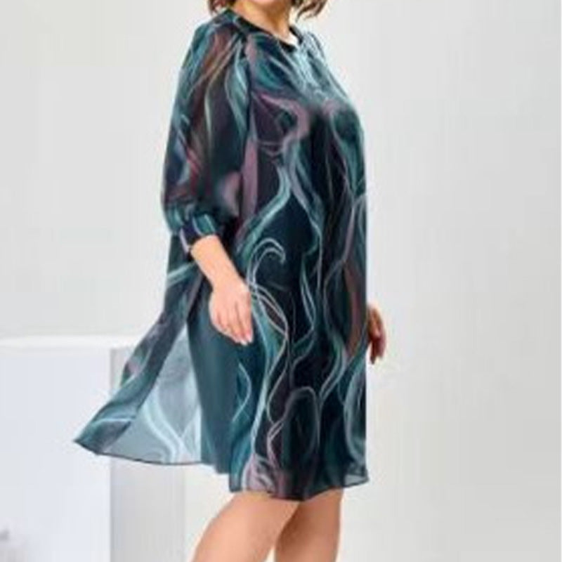 Damenmode Atmungsaktives, lockeres Kleid