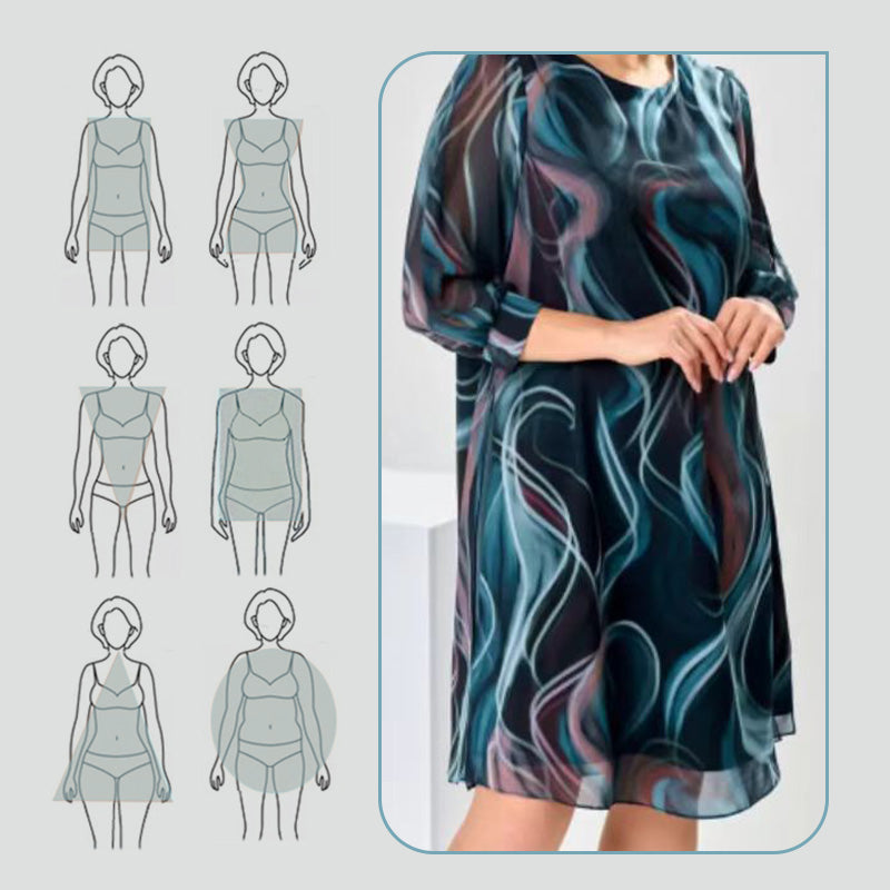 Damenmode Atmungsaktives, lockeres Kleid