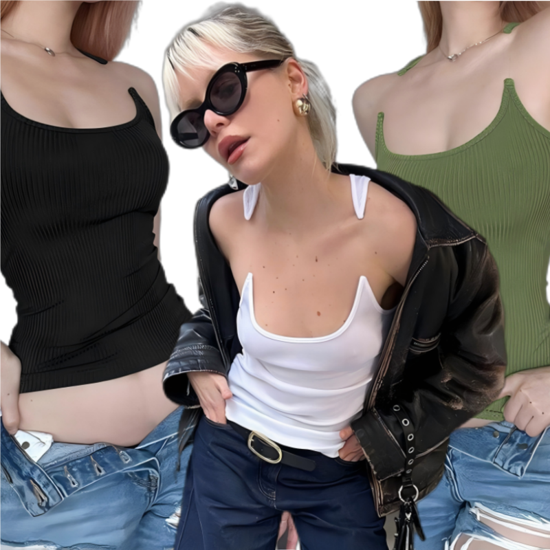 Einzigartiges Tanktop mit schmaler Passform und unsichtbaren Trägern für Damen