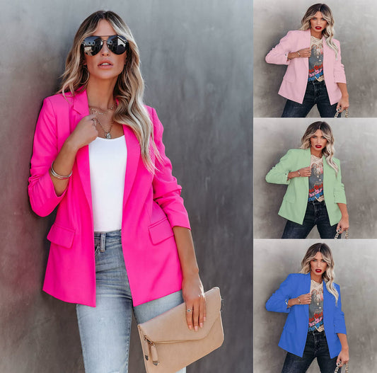 💐Langärmeliger Blazer in schmaler Passform
