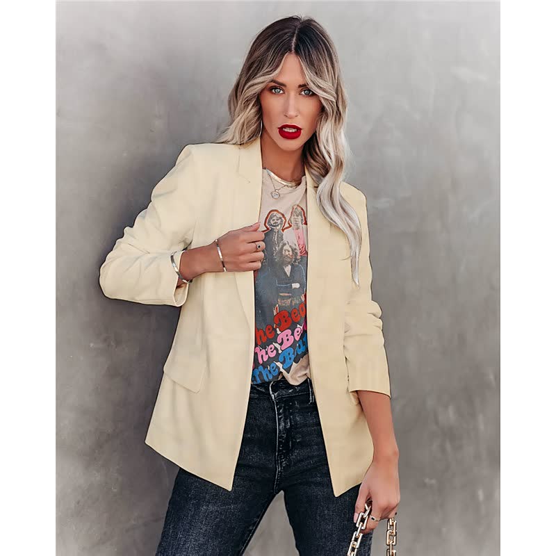 💐Langärmeliger Blazer in schmaler Passform