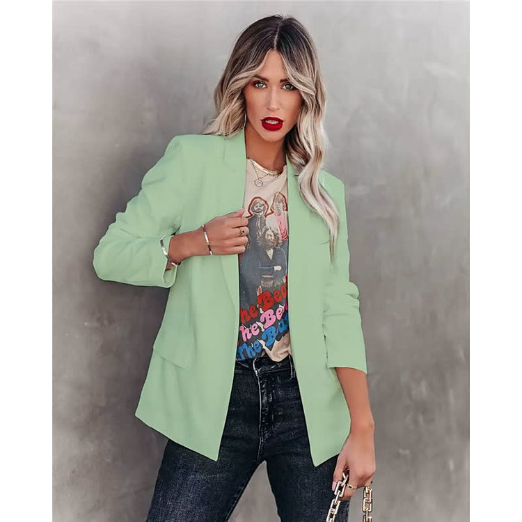 💐Langärmeliger Blazer in schmaler Passform