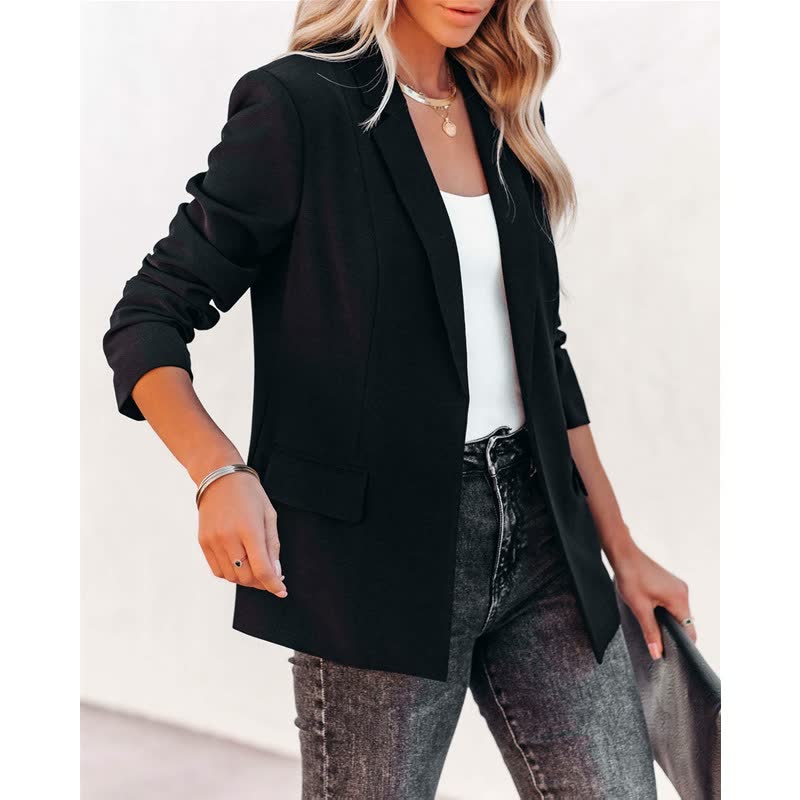 💐Langärmeliger Blazer in schmaler Passform