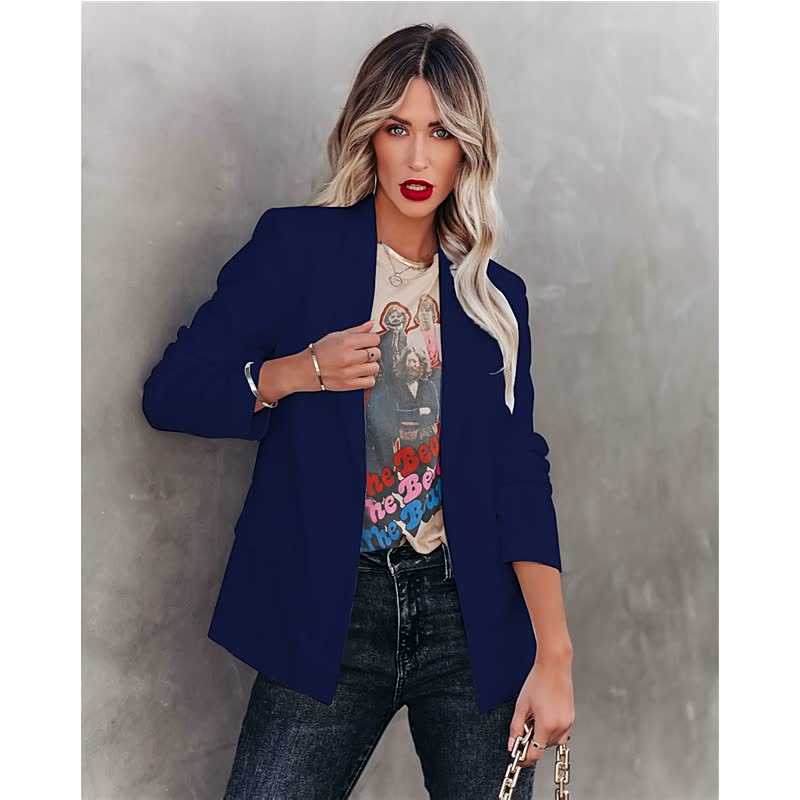 💐Langärmeliger Blazer in schmaler Passform