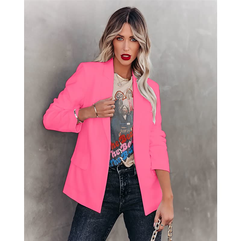 💐Langärmeliger Blazer in schmaler Passform