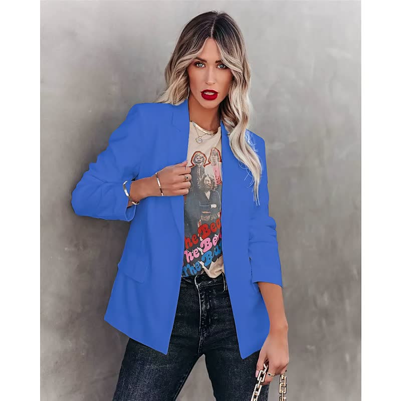💐Langärmeliger Blazer in schmaler Passform