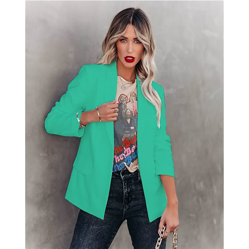 💐Langärmeliger Blazer in schmaler Passform
